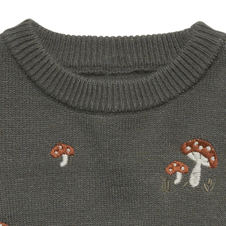 Baby Boys Dark Green Embroidered Sweater