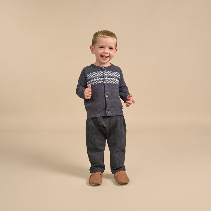 Baby Boys Dark Grey Heather Sweater