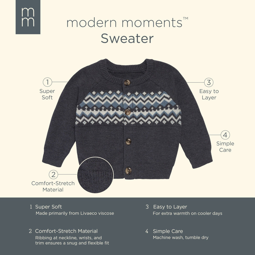 Baby Boys Dark Grey Heather Sweater