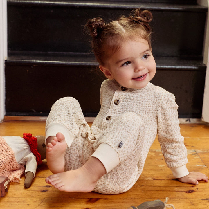 Baby Girls Ivory Ditsy Floral Slouch Romper