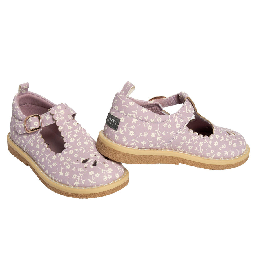 Baby Girls Light Lilac Floral Mary Jane Shoes