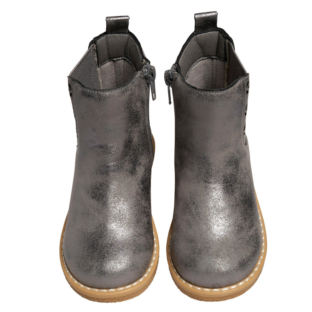 Toddler Girls Metallic Dark Grey Chelsea Boot