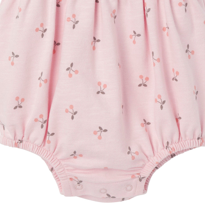 Baby Girls Pink Cherries Romper