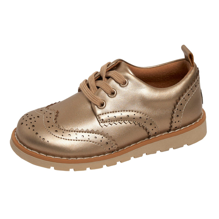 Baby Girls Platinum Wingtip Oxfords