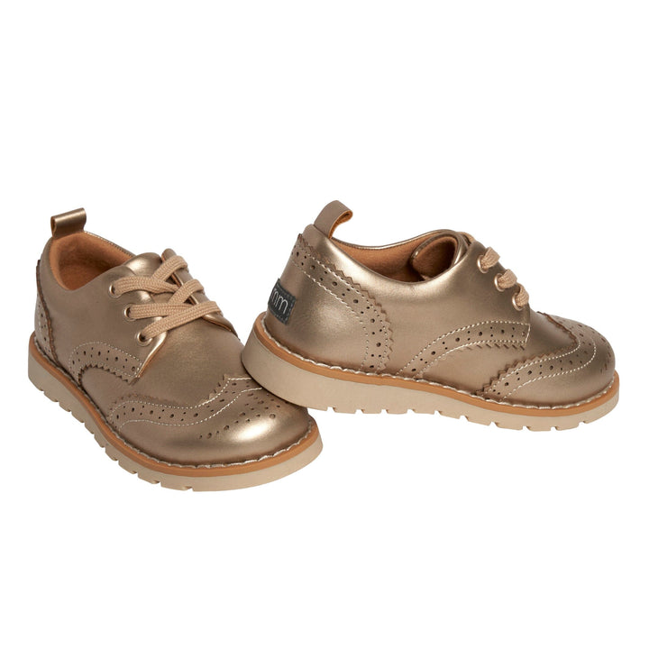 Baby Girls Platinum Wingtip Oxfords