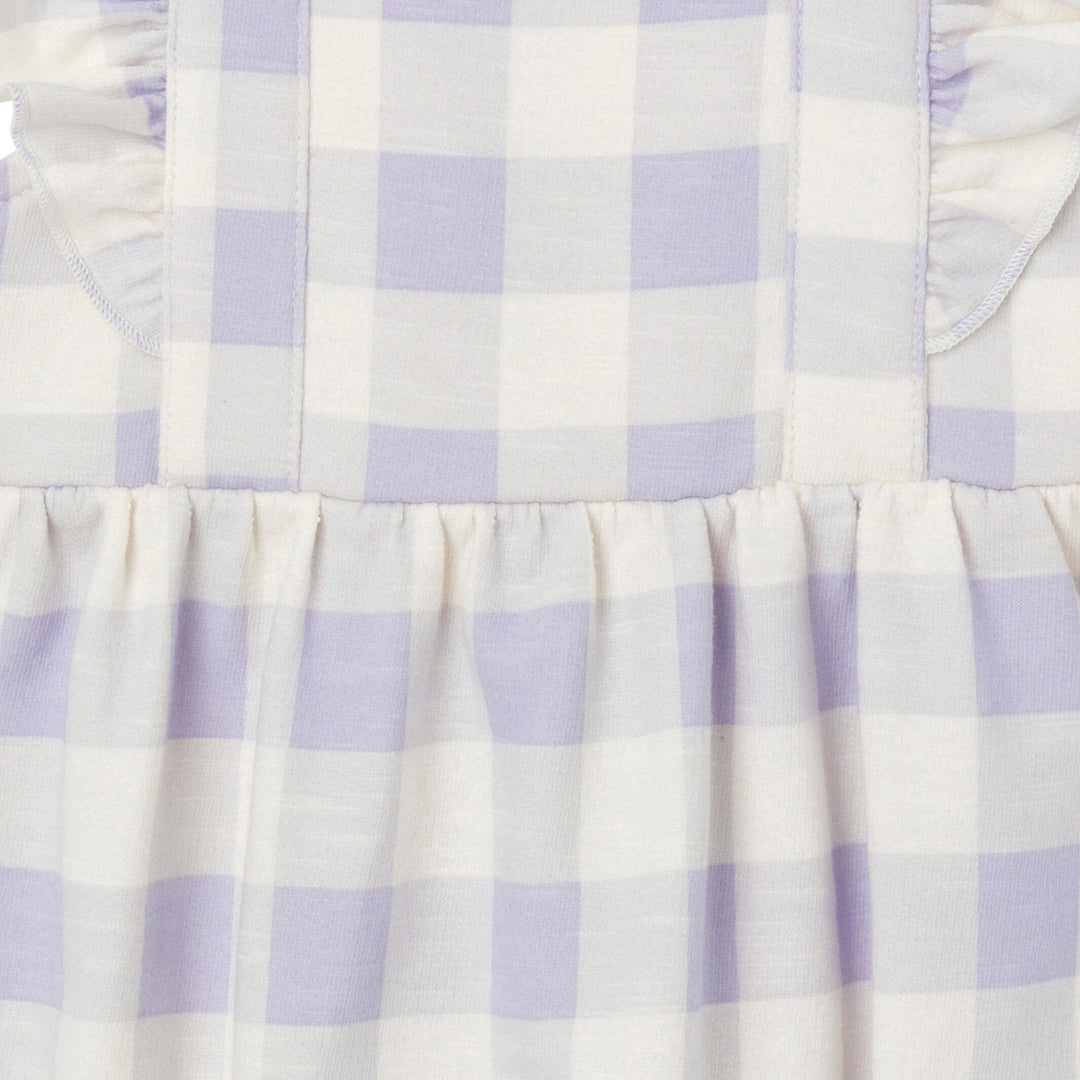 Baby Girls Purple Gingham Romper