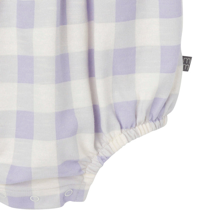 Baby Girls Purple Gingham Romper