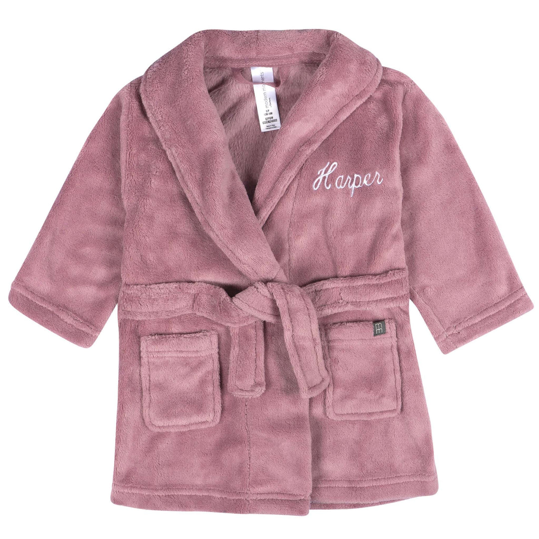 Infant & Toddler Girls Rose Shawl Collar Robe