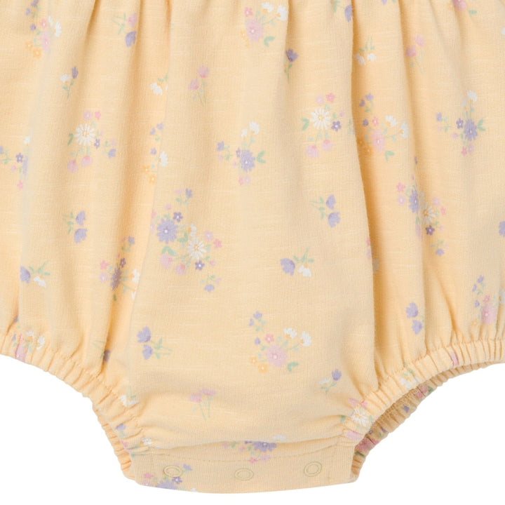 Baby Girls Yellow Floral Romper