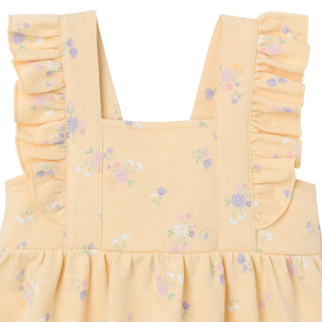 Baby Girls Yellow Floral Romper