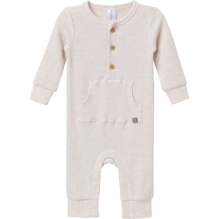 Baby Neutral Oatmeal Heather Romper