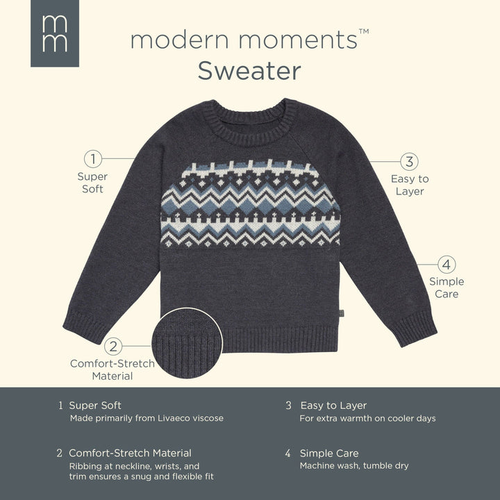 Infant & Toddler Boys Dark Grey Heather Sweater