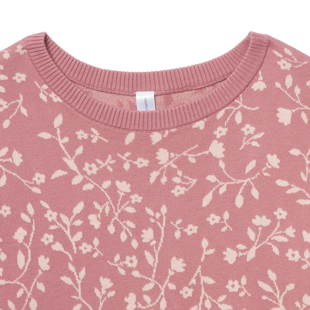 Womens Dark Rose Branches Sweater