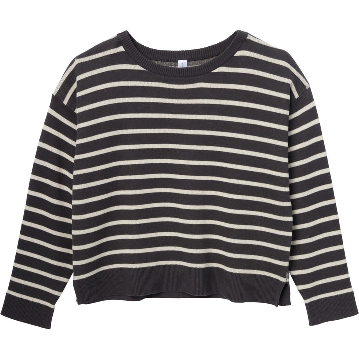 Womens Ivory Stripes Sweater