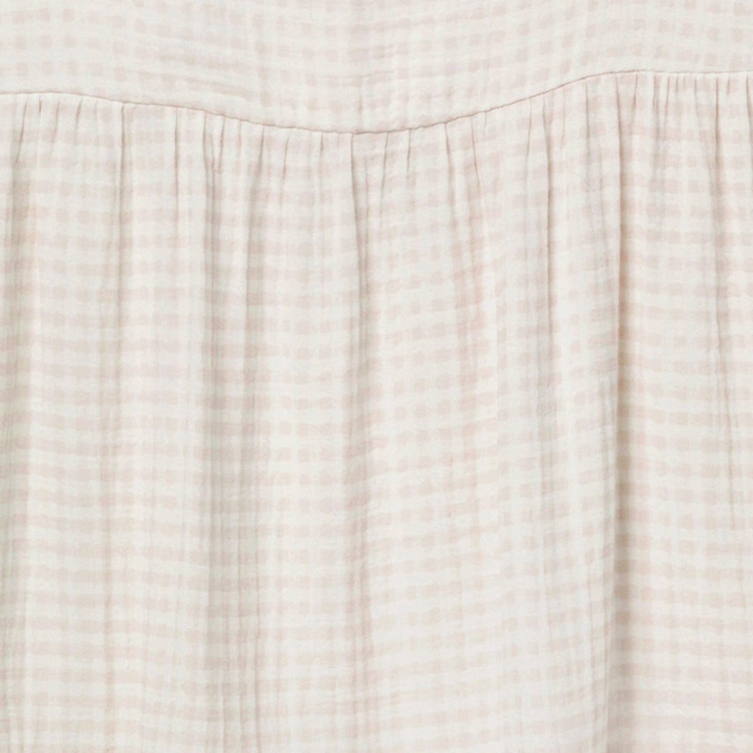 Womens Tan Gingham Dress