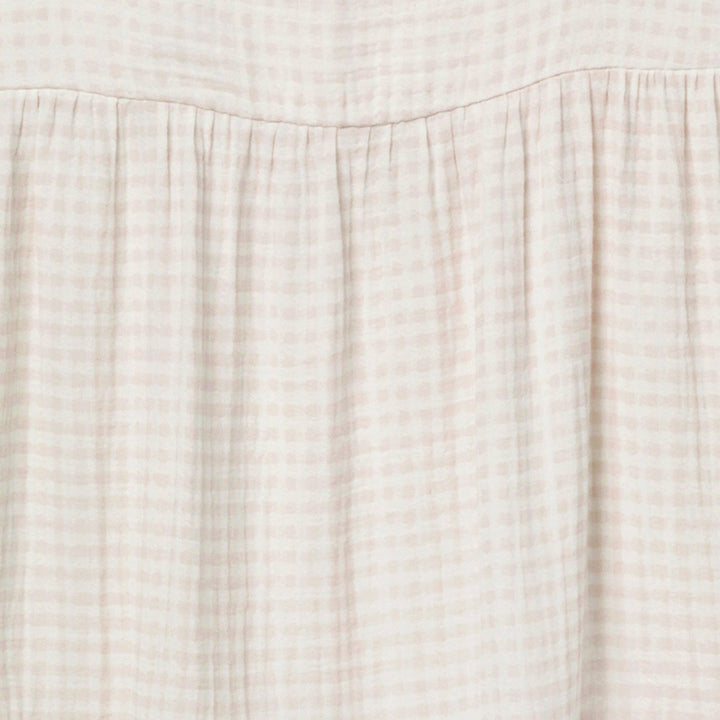 Womens Tan Gingham Dress