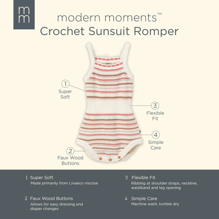 Baby & Toddler Girls Pink Crochet Sunsuit