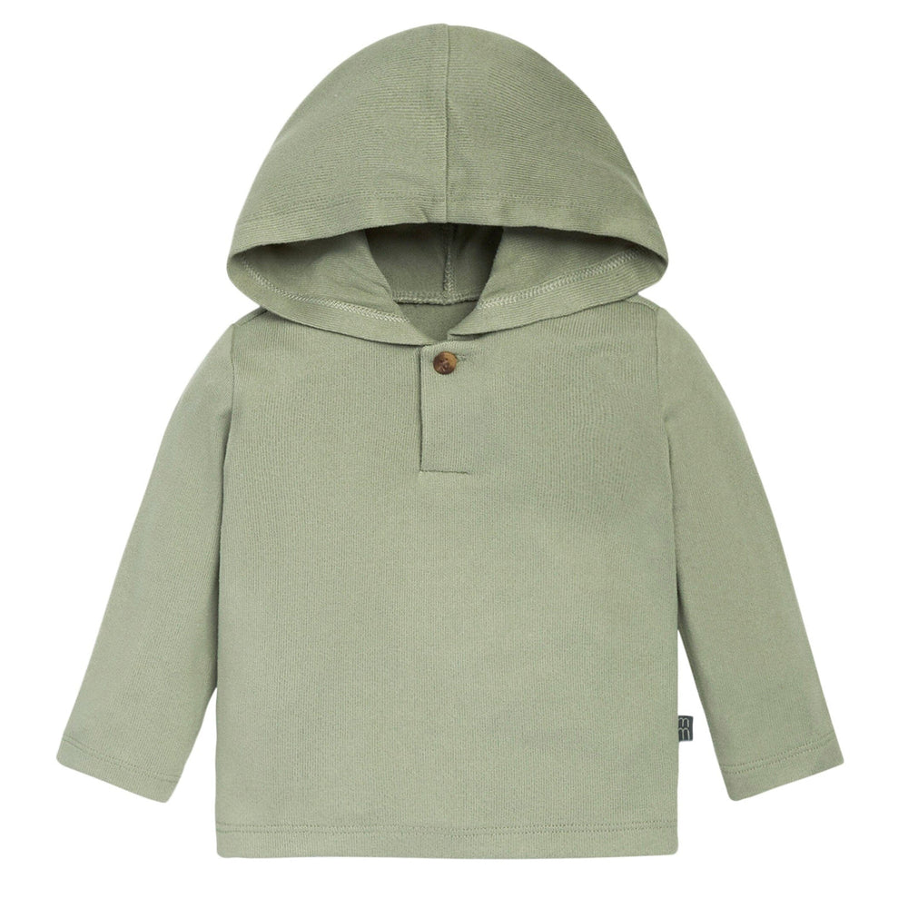 2-Piece Baby Boys Md Green Hooded Brushed Hacci Set