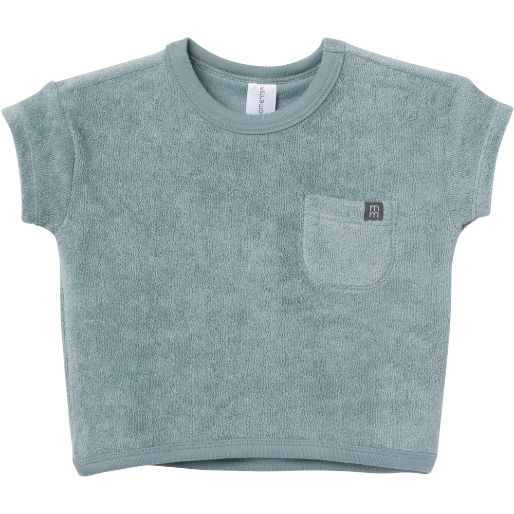 2-Piece Baby Boys Teal Shirt and Short Set