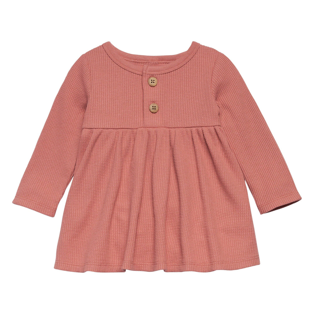 2-Piece Baby Girls Dark Pink Dress Set