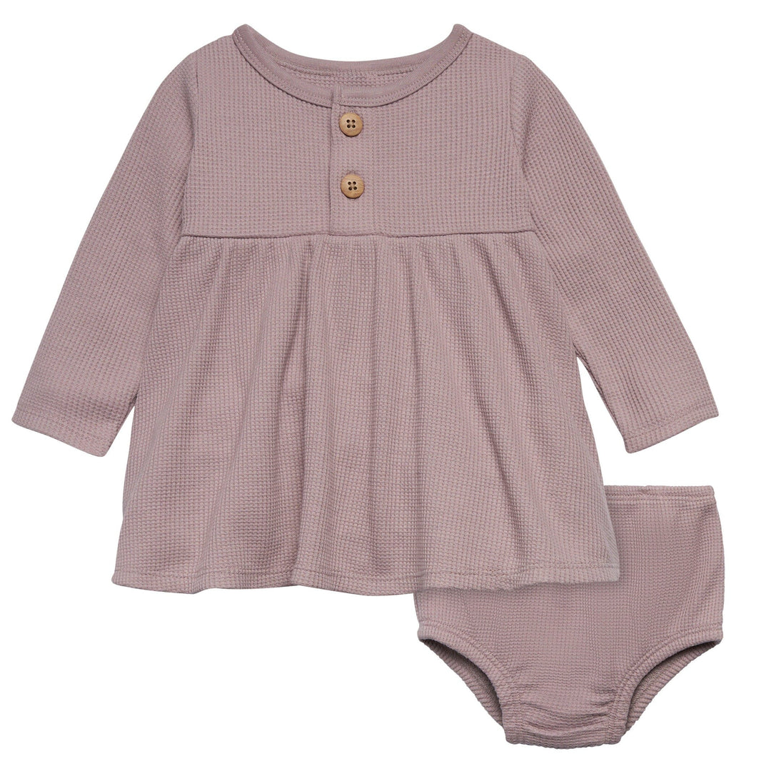 2-Piece Baby Girls Medium Lilac Dress Set