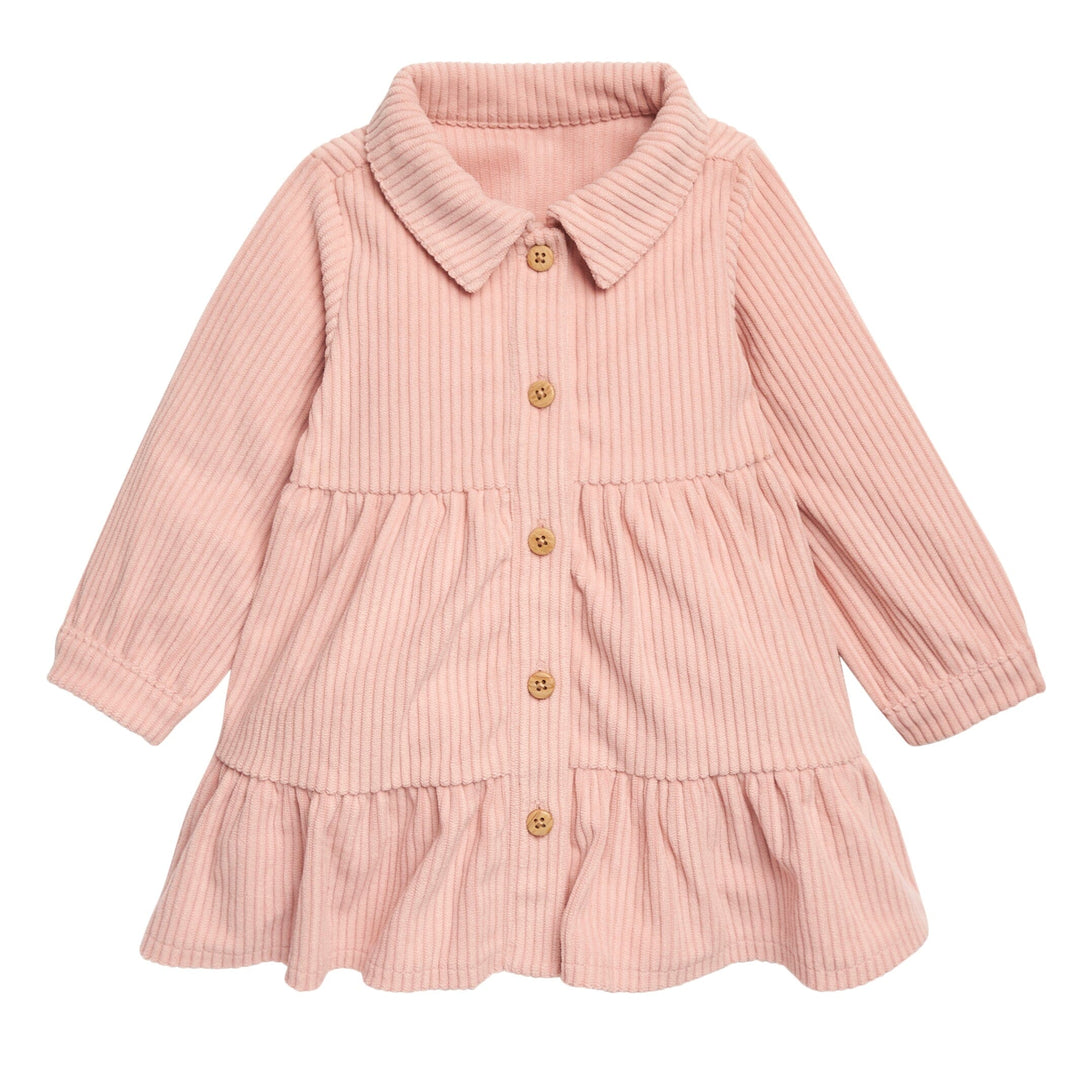 2-Piece Baby Girls Peach Dress Set