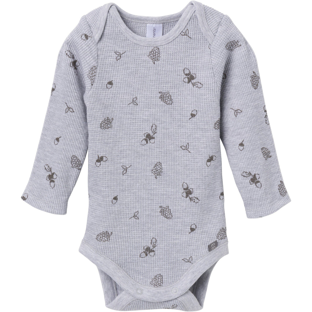 2-Piece Baby Neutral Acorn Grey Heather Bodysuit and Pant Set