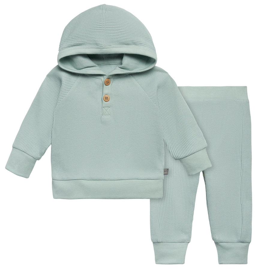 2-Piece Baby Neutral Ocean Hoodie and Pant Set