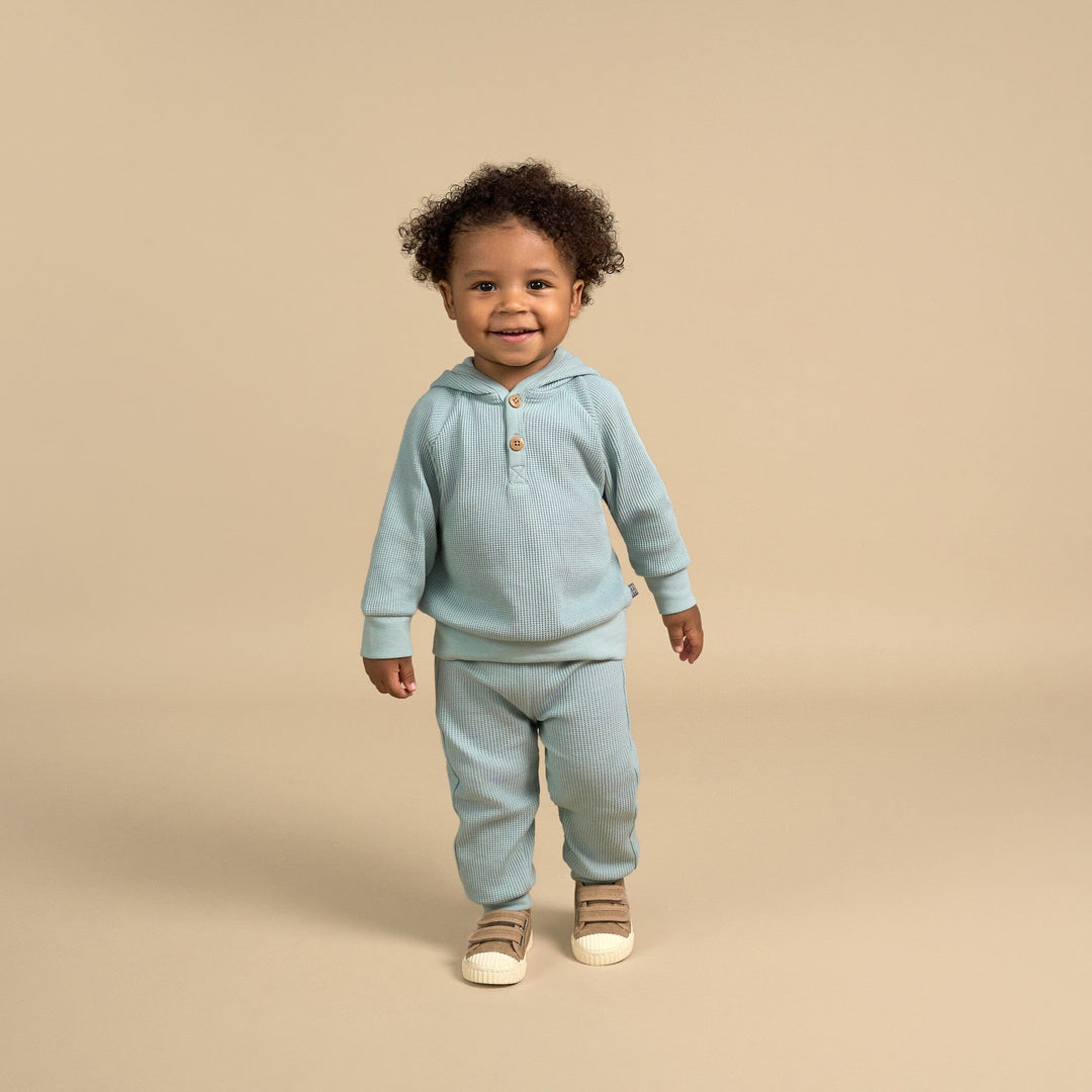 2-Piece Baby Neutral Ocean Hoodie and Pant Set