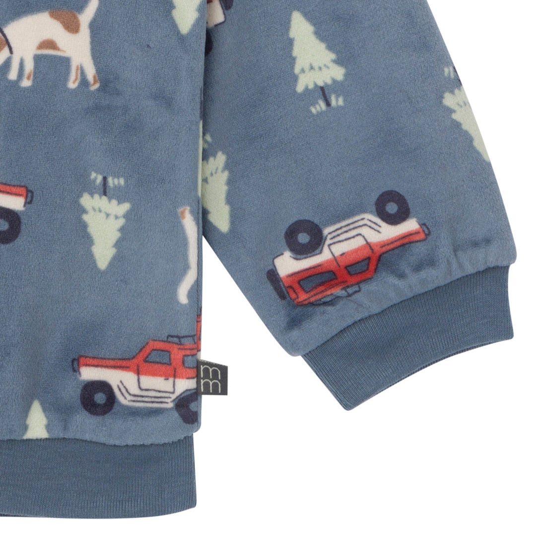 2-Piece Infant & Toddler Boys Dark Blue Camp Pajama Set