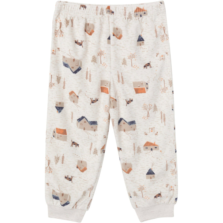 2-Piece Infant & Toddler Boys Oatmeal Village Pajama Set