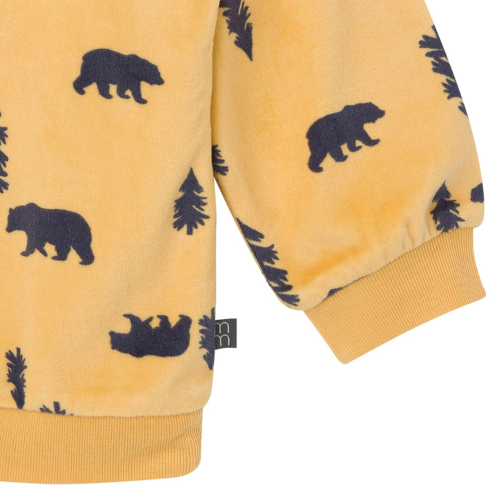 2-Piece Infant & Toddler Boys Yellow Forest Pajama Set