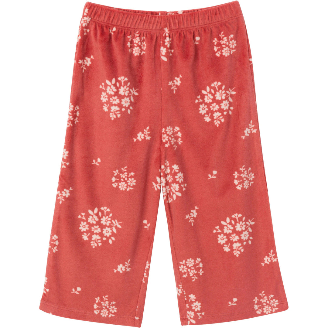 2-Piece Infant & Toddler Girls Red Bouquet Pajama Set