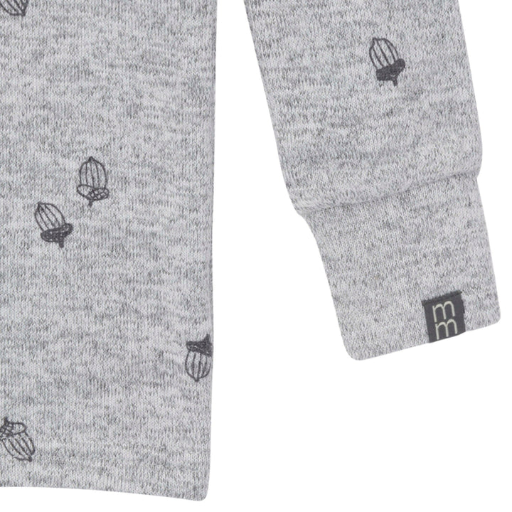 2-Piece Infant & Toddler Neutral Medium Grey Heather Acorn Pajama Set