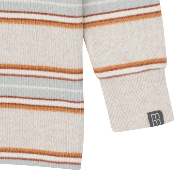 2-Piece Infant & Toddler Neutral Oatmeal Heather Stripe Pajama Set