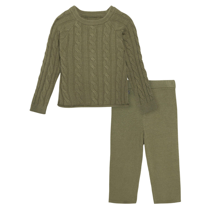 2-Piece Toddler Girls Moss Sweater Set