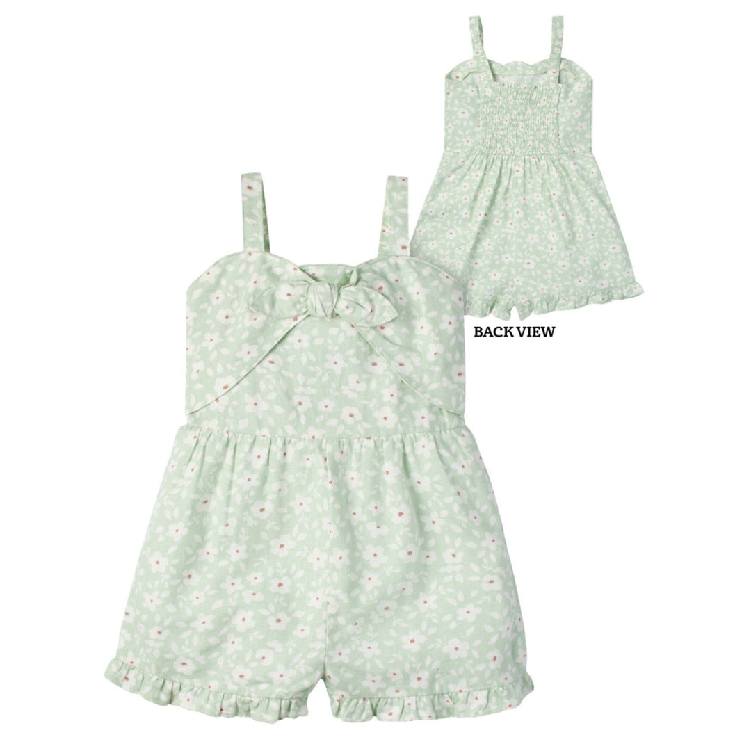 Infant and Toddler Girls Aqua Romper