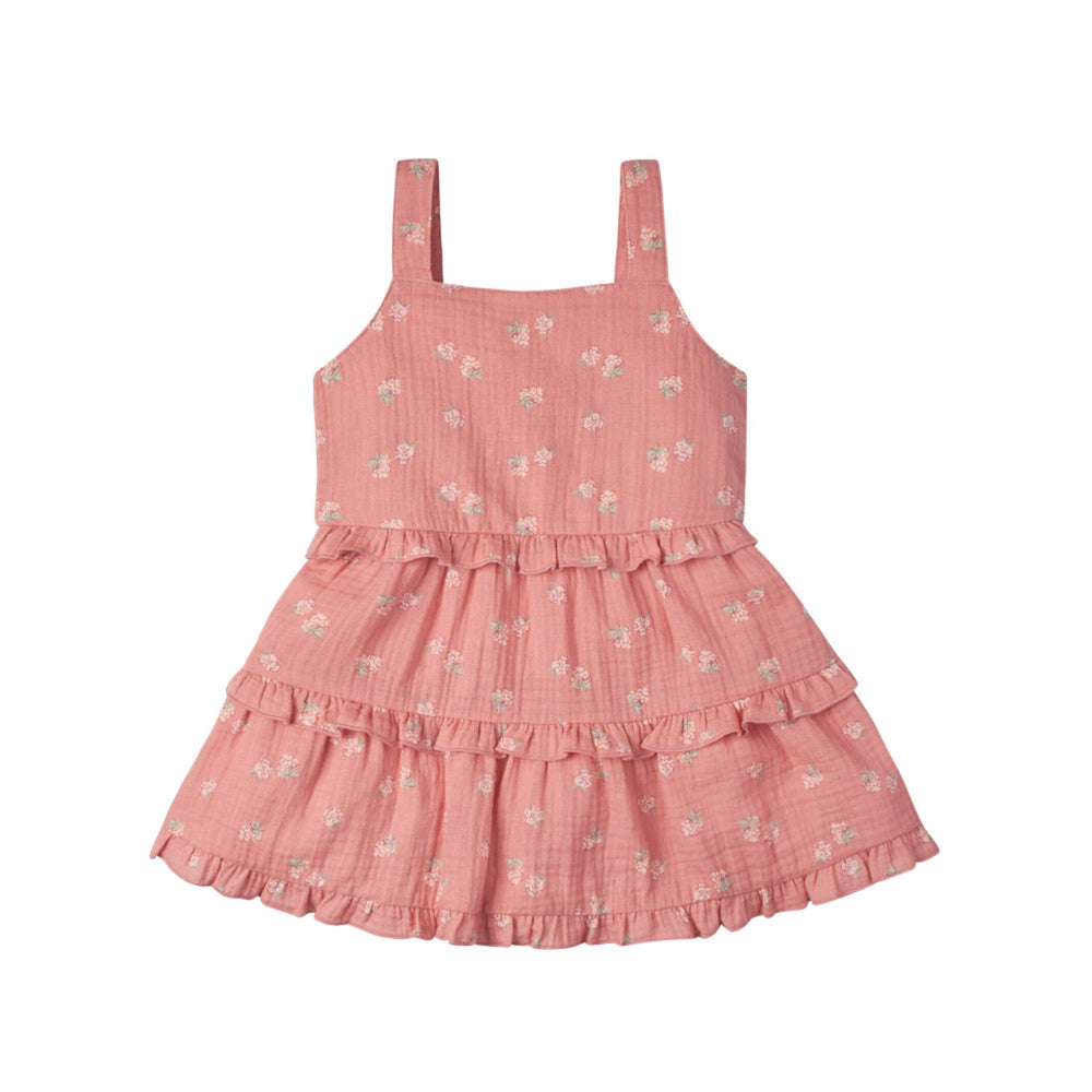 Infant & Toddler Girls Pink Tiered Dress