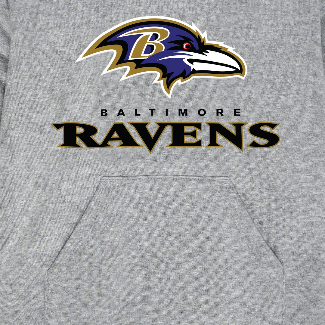 Baltimore Ravens Youth Gray Hooded Sweatshirt