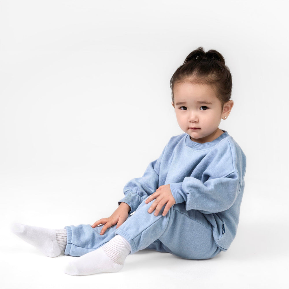 2-Piece Infant & Toddler Neutral Blue Fleece Set