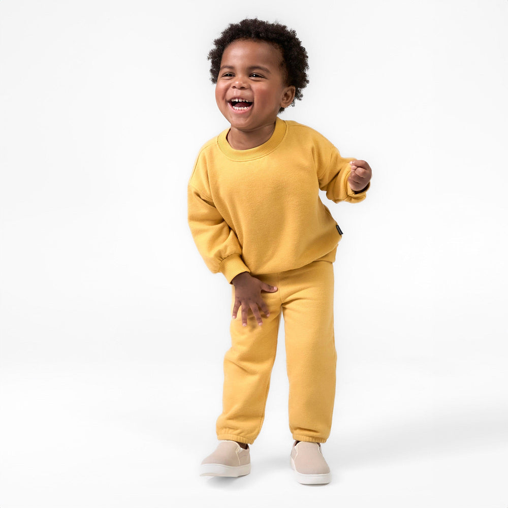 2-Piece Infant & Toddler Neutral Yellow Fleece Set