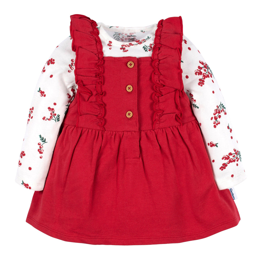 Gerber Baby Girls' 2-piece Dress & Legging Set, Leaves, 0-3 Months : Target