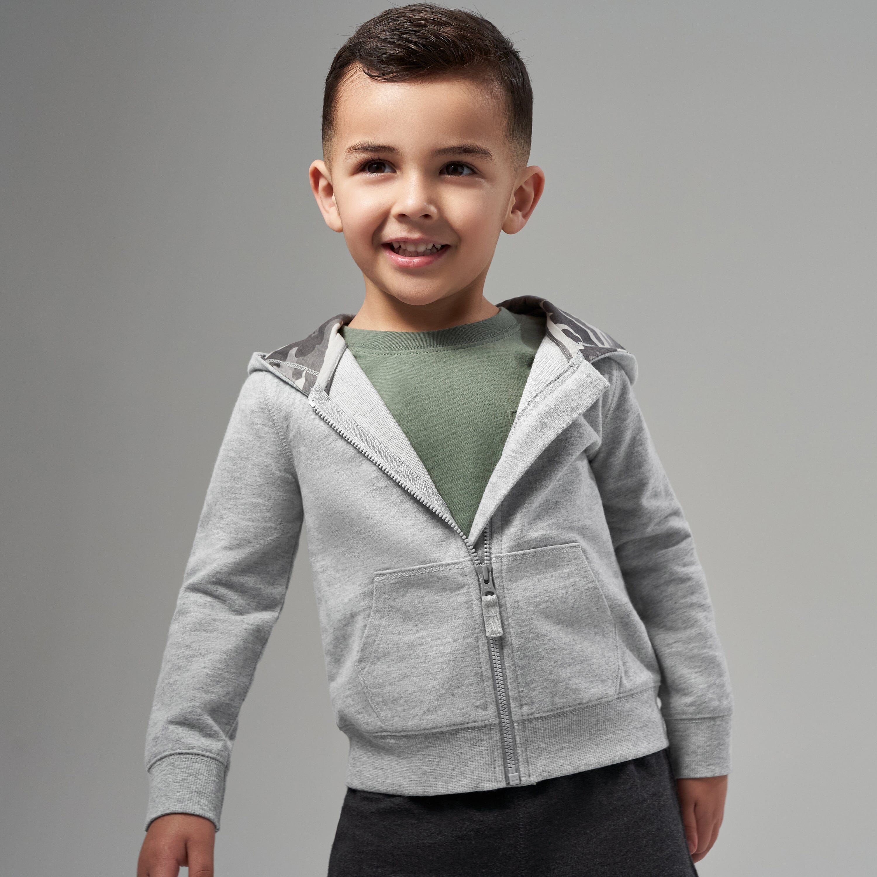 Infant Toddler Boys Heather Gray Hoodie