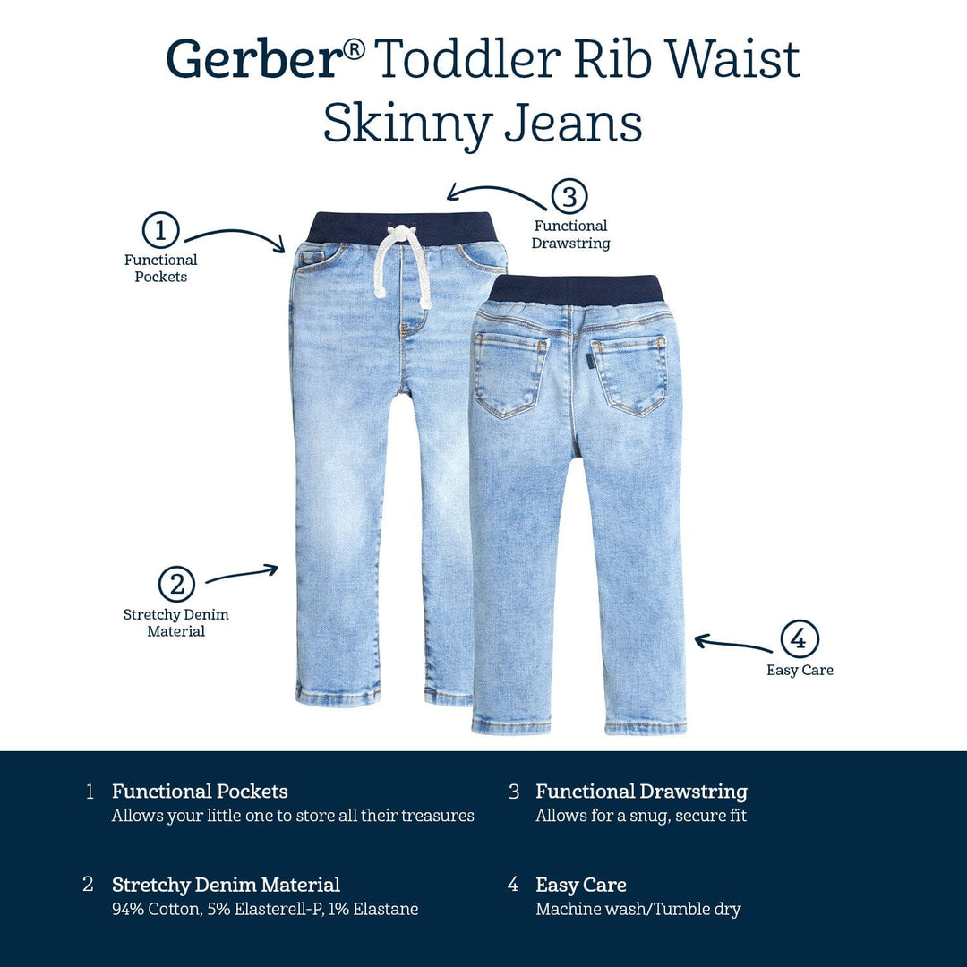 Infant and Toddler Neutral Dark Skinny Jeans – Gerber Childrenswear
