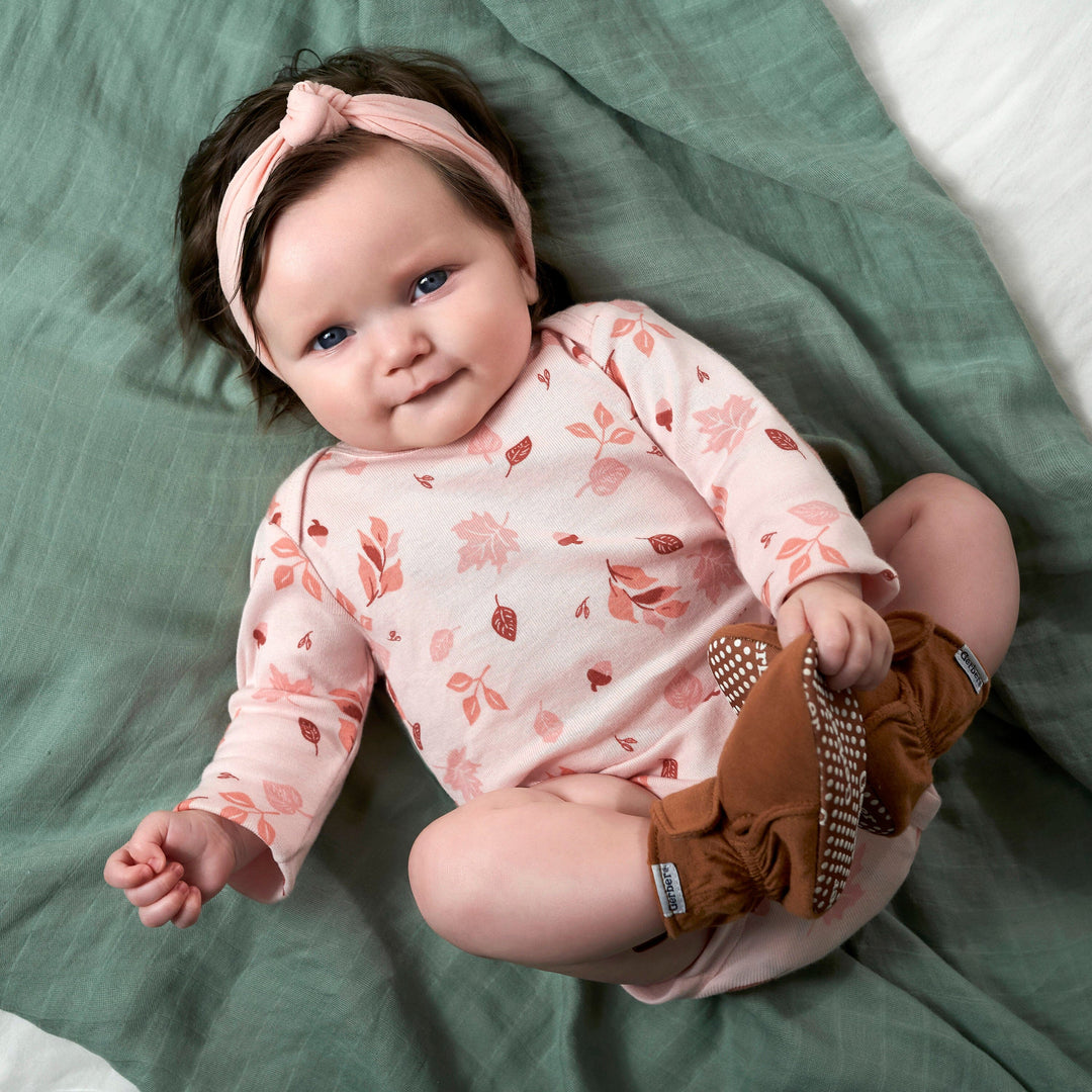 6-Pack Baby Girls Leaves Onesies® Bodysuits – Gerber Childrenswear