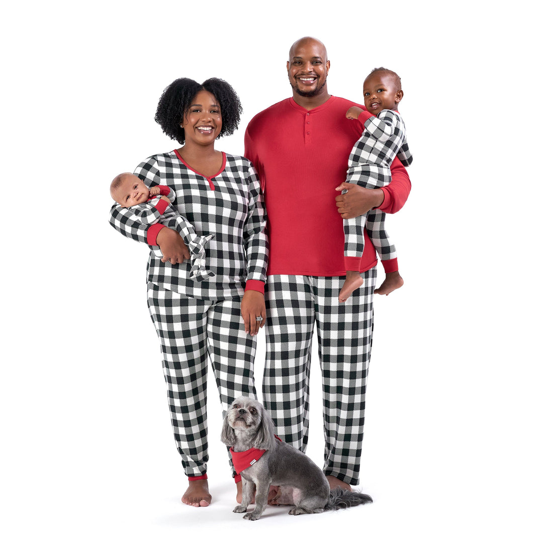 Classic Christmas Buffalo Plaid Family Matching Pajamas Sets