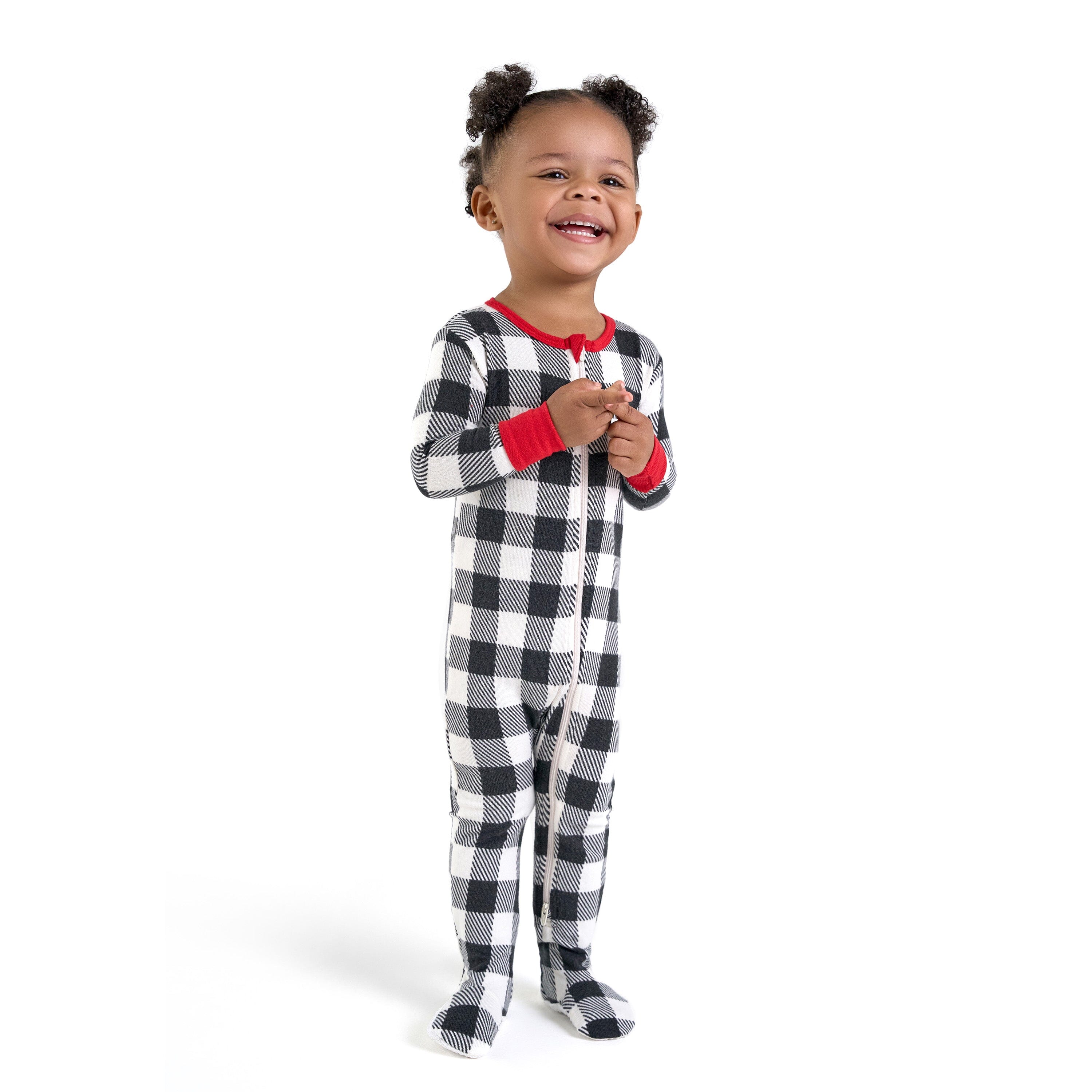 Buffalo plaid footed discount pajamas