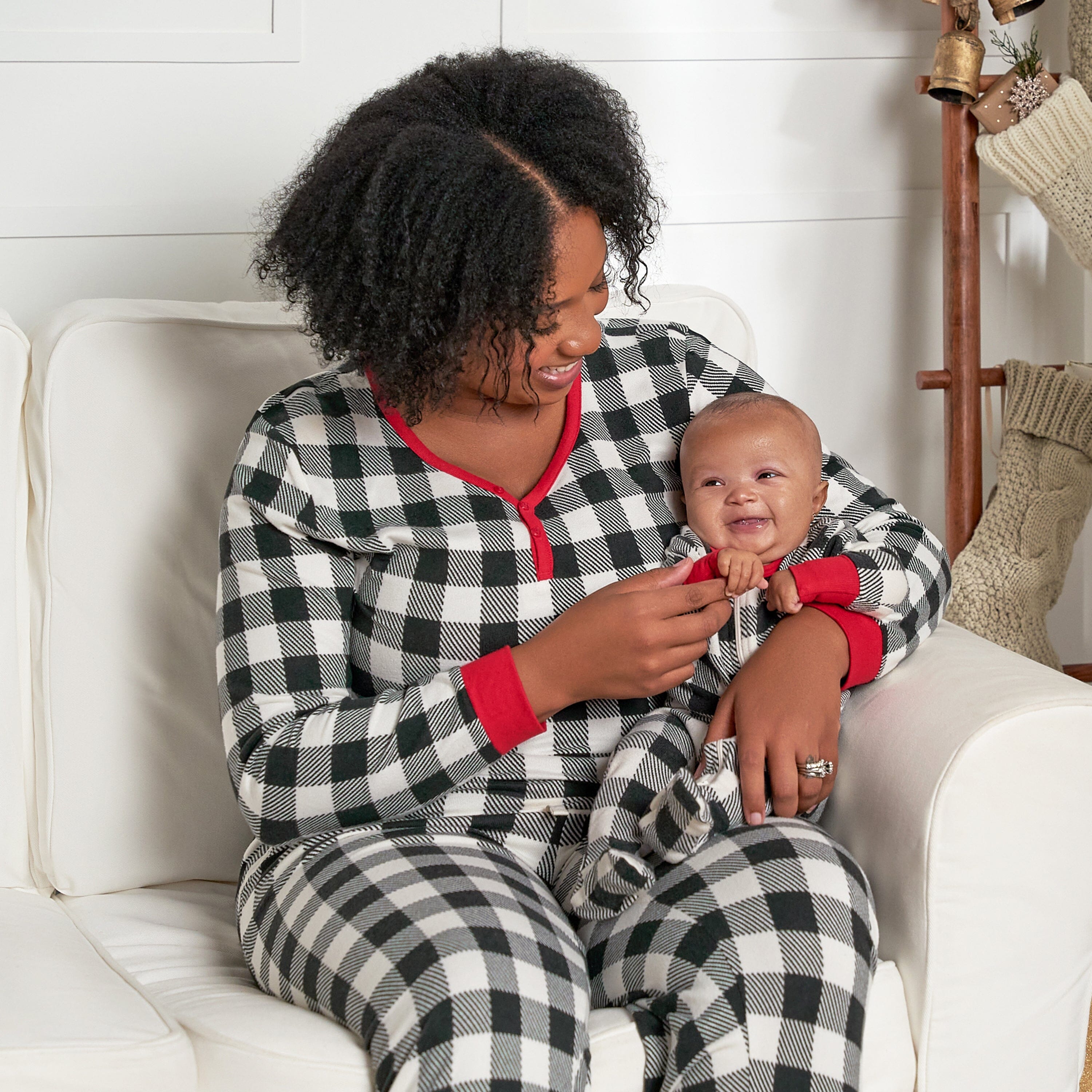 Buffalo plaid baby sales sleeper