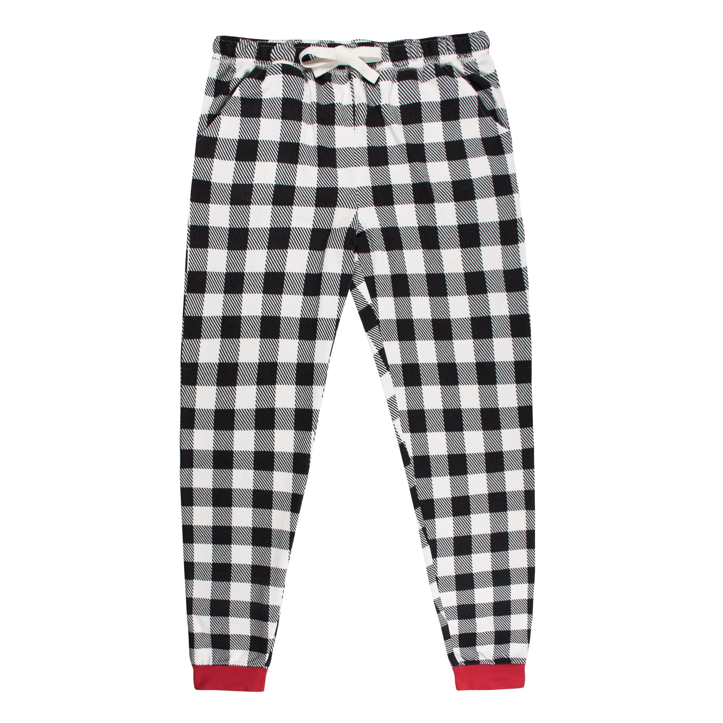 Women's black and white buffalo plaid pajamas hot sale