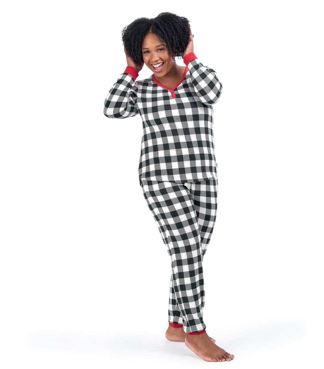 2-Piece Childrenswear Pajama – Set Plaid Buffalo Gerber Women\'s Hacci